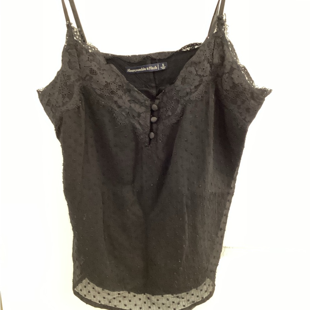 Abercrombie & Fitch Elegant Black Cami with Lace Detail - Picture 2 of 10